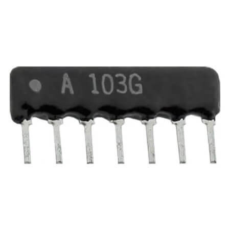 A103G RES.NETWORK 10K Ohms 2% SIP6+1 THT - 1