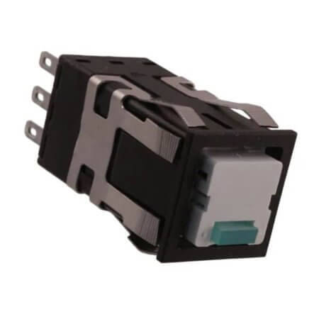 AML22CBX2AC SWITCH PUSH BUTTON 19.05x19.05 3A/2A LED/Green - 1
