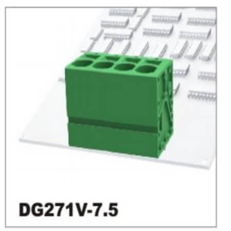 DG271V-7.5-DB-04P-14-00A TERM.BLK.7.5MM 4P PCB SPRING TYPE GREEN - 1
