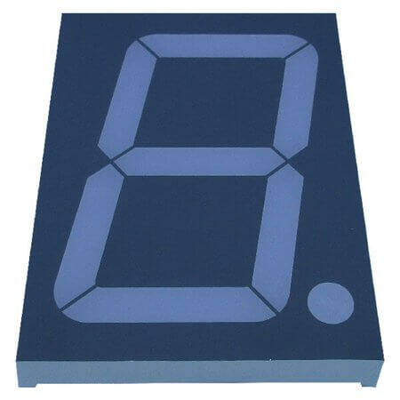 E1-1400-AUG-2 LED DISPLAY 7 SEGMENT 1DIGIT 101.6MM (+) GREEN - 1