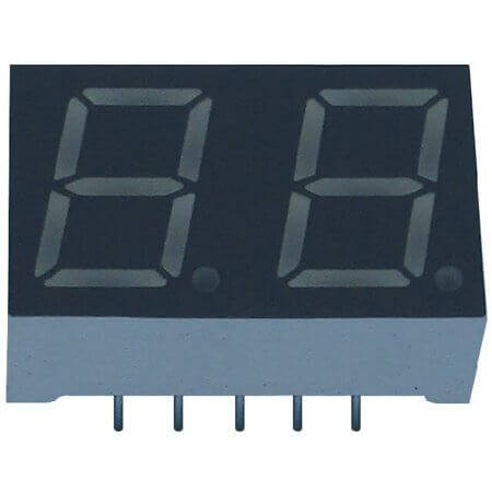 E2-2039AUR1-P8.3-CT LED DISPLAY 7 SEGMENT 2DIGIT 10.16MM (+) RED - 1
