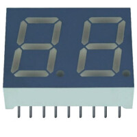 E3-2056-CUR-1 LED DISPLAY 7 SEGMENT 2DIGIT 14.2MM (-) RED - 1