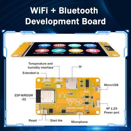 ESP32 Arduino LVGL WIFI Ve Bluetooth Geliştirme Kurulu 2.8 İnç 240x320 Akıllı Ekran Resistive - 2