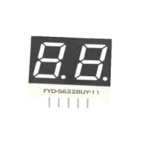 FYD-5622AUY-11 LED DISPLAY 7 SEGMENT 2DIGIT 14.2MM (-) YELLOW - 1
