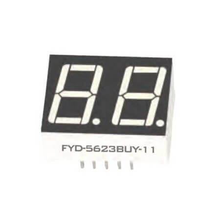 FYD-5623BUHR-11 LED DISPLAY 7 SEGMENT 2DIGIT 14.2MM (+) RED - 1