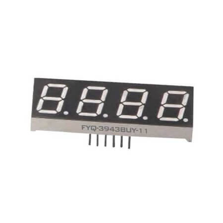 FYQ-3943BUHR-21 LED DISPLAY 7 SEGMENT 4DIGIT 9.9MM (+) RED - 1