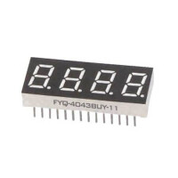 FYQ-4043BUG-11 LED DISPLAY 7 SEGMENT 4DIGIT 10.16MM (+) GREEN - 1