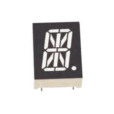 FYS-8013BUG-21 LED DISPLAY 16 SEGMENT 1DIGIT 20.32MM (+) GREEN - 1