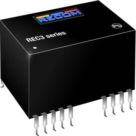 REC3-2415DRWZ/H2/A/SMD-R DC/DC CONV 3W 9-36VDC +/-15VDC +/-100mA SMD24P - 1