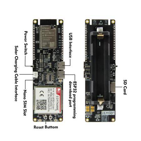 TGO SIM7600E-H Modülü ESP32-WROVER-B Çip WiFi Bluetooth 18560 Pil Yuvalı Solar Şarj Geliştirme Kurulu CH9102F Çipli - 3