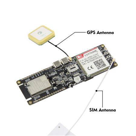 TGO SIM7600E-H Modülü ESP32-WROVER-B Çip WiFi Bluetooth 18560 Pil Yuvalı Solar Şarj Geliştirme Kurulu CH9102F Çipli - 5
