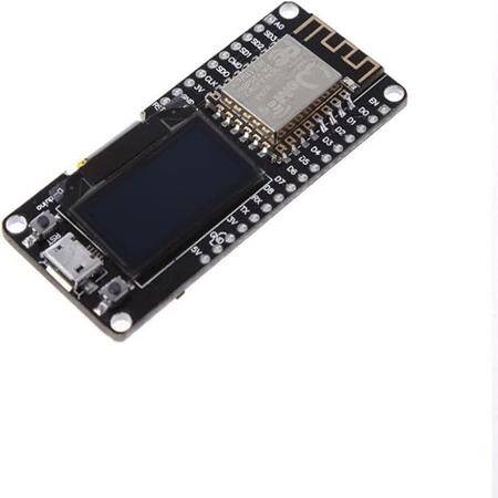 Wemos 0.91 İnç Mavi Ekran Oled Nodemcu ESP8266 WIFI Modülü - Beyaz PCB Lehimsiz - 2