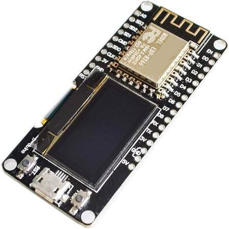 Wemos 0.91 İnç Mavi Ekran Oled Nodemcu ESP8266 WIFI Modülü - Siyah PCB Lehimli - 3